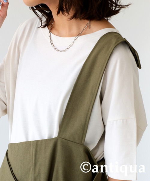 antiqua(アンティカ)の「速乾冷感Tシャツ(Tシャツ/カットソー・レディース・ブラック/オフホワイト/カーキ/ブルー/グリーン・FREE)」の6枚目の写真