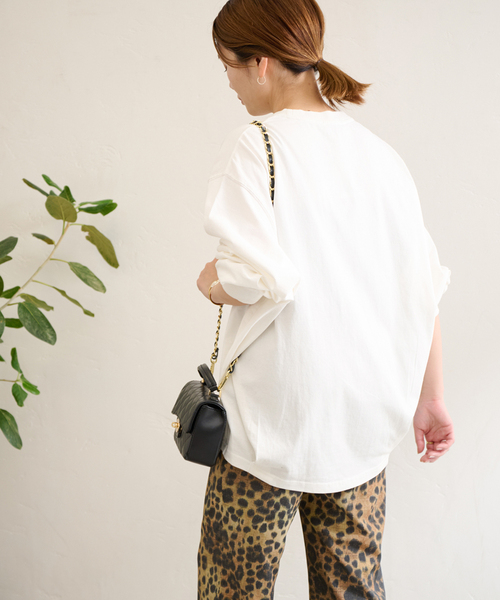 JOURNAL STANDARD（ジャーナルスタンダード）の「タックスウェットシャツ（Tシャツ/カットソー・レディース・ホワイト/ネイビー系1/グリーン系その他/ブラック系その他/グレー/ブラック・FREE）」の2枚目の写真