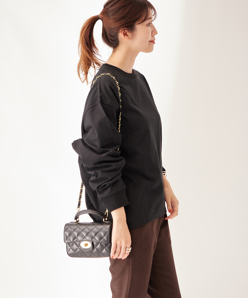 JOURNAL STANDARD（ジャーナルスタンダード）の「タックスウェットシャツ（Tシャツ/カットソー・レディース・ホワイト/ネイビー系1/グリーン系その他/ブラック系その他/グレー/ブラック・FREE）」の10枚目の写真