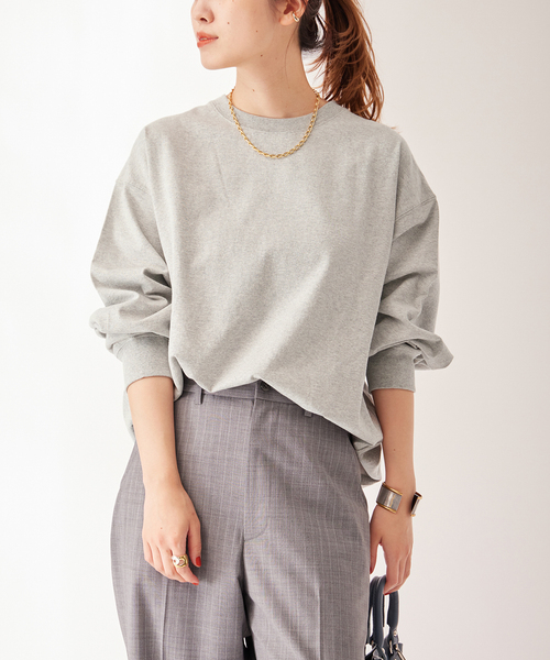 JOURNAL STANDARD（ジャーナルスタンダード）の「タックスウェットシャツ（Tシャツ/カットソー・レディース・ホワイト/ネイビー系1/グリーン系その他/ブラック系その他/グレー/ブラック・FREE）」の16枚目の写真