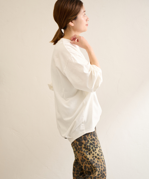 JOURNAL STANDARD（ジャーナルスタンダード）の「タックスウェットシャツ（Tシャツ/カットソー・レディース・ホワイト/ネイビー系1/グリーン系その他/ブラック系その他/グレー/ブラック・FREE）」の22枚目の写真