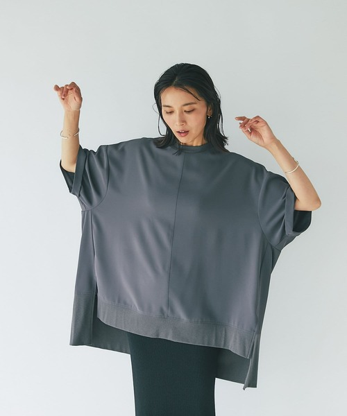 RIVE DROITE(リヴドロワ)の「ヒップまですっぽり隠れる安心丈/オーバーT-Likeブラウス(シャツ/ブラウス・レディース・チャコールグレー/ブラック/オフホワイト・FREE)」の13枚目の写真
