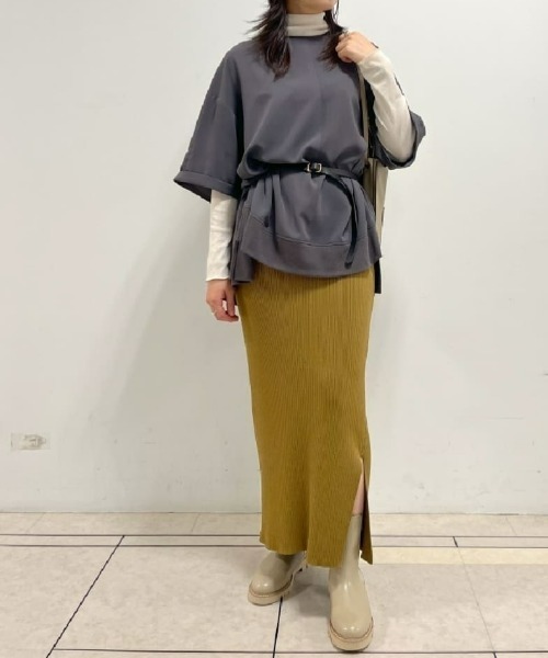 RIVE DROITE(リヴドロワ)の「ヒップまですっぽり隠れる安心丈/オーバーT-Likeブラウス(シャツ/ブラウス・レディース・チャコールグレー/ブラック/オフホワイト・FREE)」の9枚目の写真