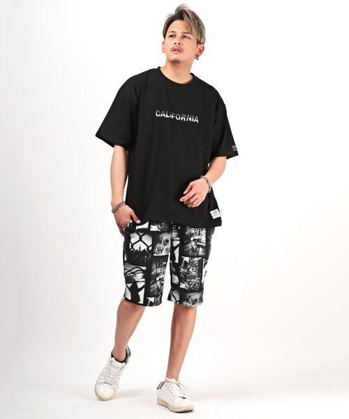 LUXSTYLE(ラグスタイル)の「バイカラーサガラ刺繍半袖Tシャツ(Tシャツ/カットソー・メンズ・ホワイト/キャメル・M/L)」の19枚目の写真