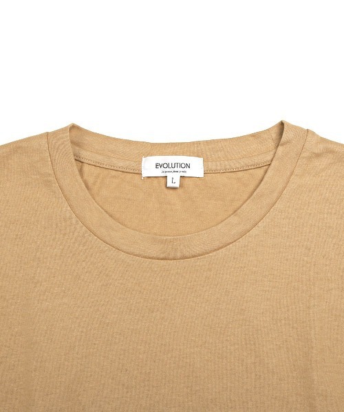 LUXSTYLE(ラグスタイル)の「バイカラーサガラ刺繍半袖Tシャツ(Tシャツ/カットソー・メンズ・ホワイト/キャメル・M/L)」の20枚目の写真
