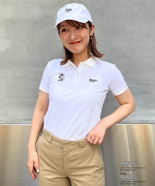 WOMEN＞PEANUTS × BEAMS GOLF / 別注 スヌーピー ポロシャツ