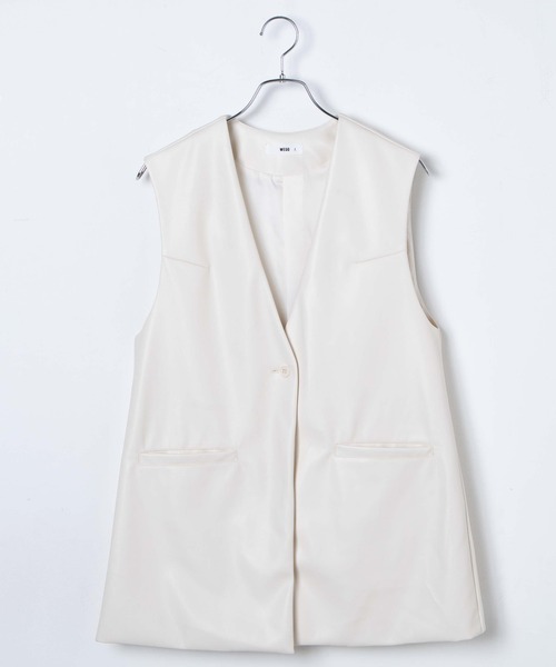 WEGO（ウィゴー）の「WEGO/フェイクレザージレベスト（ベスト・レディース・アイボリー/ブラック・FREE）」の17枚目の写真