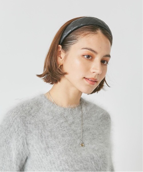 シャポードオー　キルティングカチューシャ　黒 Chapeau d' O（シャポードオー）の「Chapeau d' O Quilt