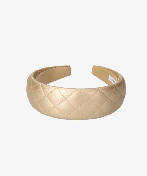 Chapeau d' O（シャポードオー）の「Chapeau d' O  Quilt Headband / シャポードオー（カチューシャ・レディース・ゴールド/ブラック・FREE）」の4枚目の写真