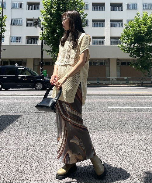 Ameri（アメリ）の「COLLAR SET MESH TOP（シャツ/ブラウス
