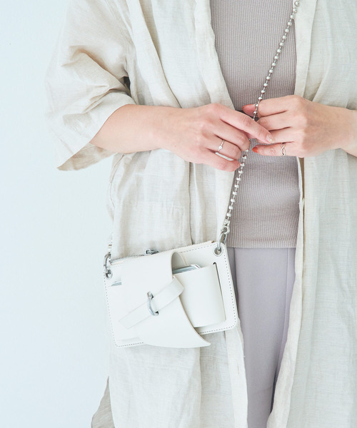 macaroni edge（マカロニエッジ）の「〈macaroni edge/マカロニエッジ〉スマートフォンショルダー チェーンストラップ（ショルダーバッグ・レディース・ブラック/グリーン/ピンク/ホワイト/パープル/アイボリー/ライトピンク・ONE SIZE）」の2枚目の写真