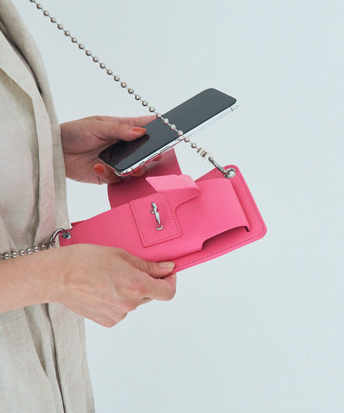 macaroni edge（マカロニエッジ）の「〈macaroni edge/マカロニエッジ〉スマートフォンショルダー チェーンストラップ（ショルダーバッグ・レディース・ブラック/グリーン/ピンク/ホワイト/パープル/アイボリー/ライトピンク・ONE SIZE）」の7枚目の写真