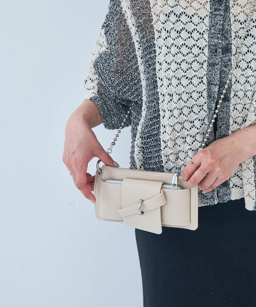 macaroni edge（マカロニエッジ）の「〈macaroni edge/マカロニエッジ〉スマートフォンショルダー チェーンストラップ（ショルダーバッグ・レディース・ブラック/グリーン/ピンク/ホワイト/パープル/アイボリー/ライトピンク・ONE SIZE）」の3枚目の写真