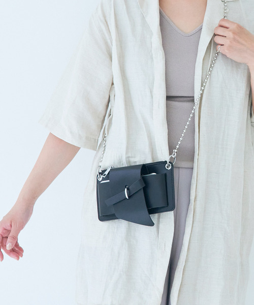 macaroni edge（マカロニエッジ）の「〈macaroni edge/マカロニエッジ〉スマートフォンショルダー チェーンストラップ（ショルダーバッグ・レディース・ブラック/グリーン/ピンク/ホワイト/パープル/アイボリー/ライトピンク・ONE SIZE）」の4枚目の写真