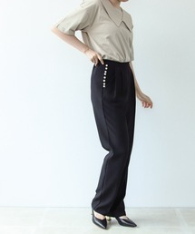 Cepica | パール付きタックパンツ(スラックス)