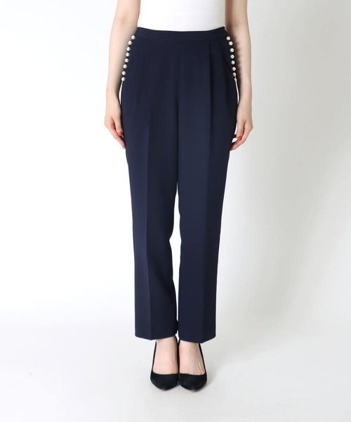 Cepica（セピカ）の「パール付きタックパンツ（スラックス・レディース・ブラック/ネイビー・FREE）」の13枚目の写真