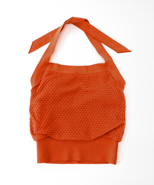 EMILY WEEK(エミリーウィーク)の「【nakes/ネイクス】Openwork Knit Halter Neck Bra Top(タンクトップ・レディース・グリーン系その他/オレンジ・MEDIUM)」の11枚目の写真