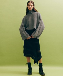 LE CIEL BLEU | リブクロップドニットトップス / Rib Cropped Knit Tops(ニット/セーター)