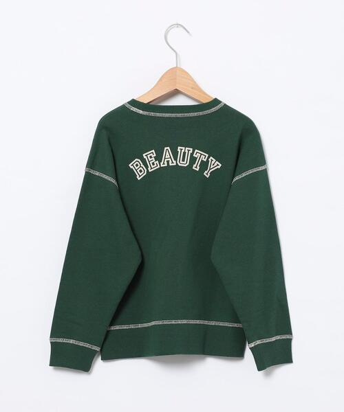 coen(コーエン)の「USAコットン裏毛AMERICAN/BEAUTYロゴプリントスウェット(スウェット・キッズ・オレンジ/ダークグリーン・100/110/150/120/140/130)」の11枚目の写真