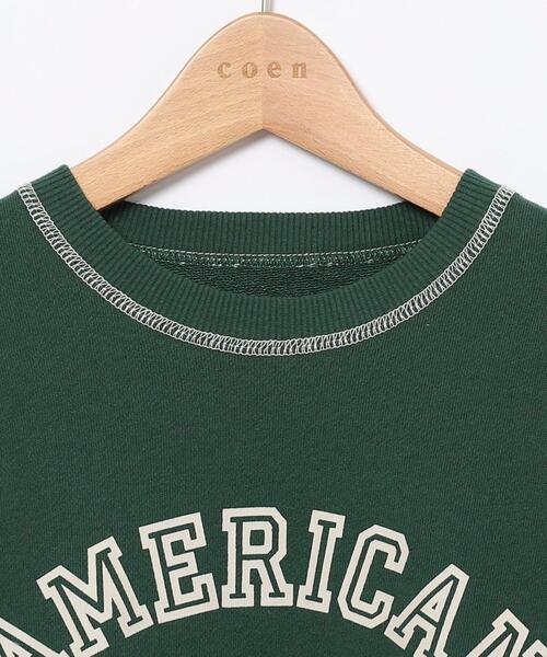 coen(コーエン)の「USAコットン裏毛AMERICAN/BEAUTYロゴプリントスウェット(スウェット・キッズ・オレンジ/ダークグリーン・100/110/150/120/140/130)」の10枚目の写真