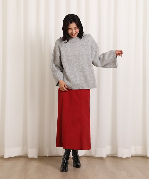 INED（イネド）の「コーデュロイマーメイドスカート（スカート・レディース・アイボリー/テラコッタ/ミント・9号/7号/11号）」の7枚目の写真