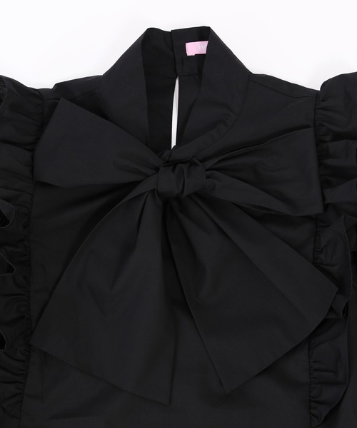 PHILLY（フィリー）の「フリル肩開きリボンブラウス（シャツ/ブラウス・レディース・ホワイト/ブラック/ブラック系その他・FREE）」の22枚目の写真