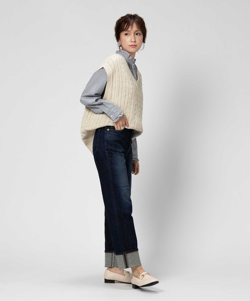 SOMETHING（サムシング）の「SOMETHING(サムシング)【レディース】「ELSA」ストレートパンツ（デニムパンツ・レディース・ダークインディゴブルー・S/M/L/XS）」の16枚目の写真