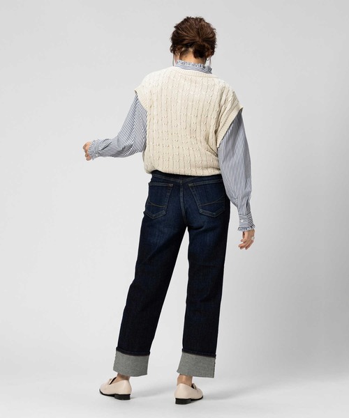 SOMETHING（サムシング）の「SOMETHING(サムシング)【レディース】「ELSA」ストレートパンツ（デニムパンツ・レディース・ダークインディゴブルー・S/M/L/XS）」の17枚目の写真