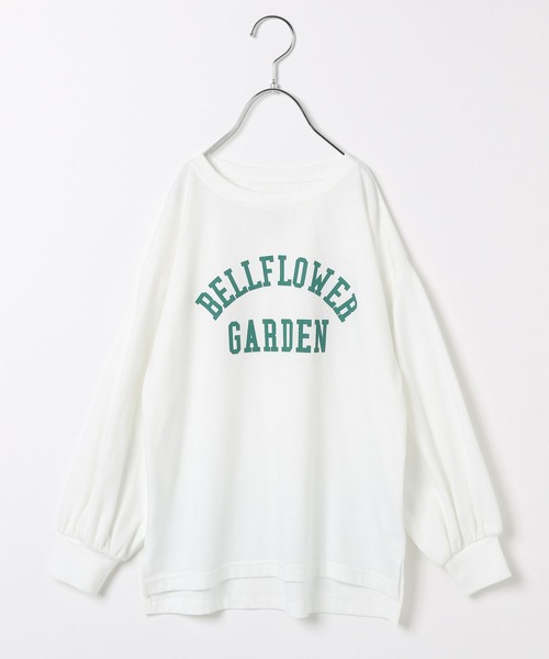 GLOBAL WORK(グローバルワーク)の「ヘビロッTEEロゴチュニック/269081(Tシャツ/カットソー・キッズ・ホワイト/ホワイト系その他2/ダークグレー/ベージュ・110cm/100cm/120cm/130cm/140cm/150cm/160cm)」の2枚目の写真