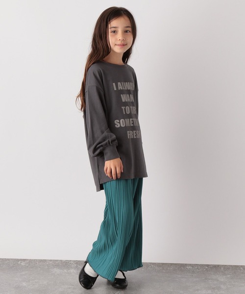 GLOBAL WORK(グローバルワーク)の「ヘビロッTEEロゴチュニック/269081(Tシャツ/カットソー・キッズ・ホワイト/ホワイト系その他2/ダークグレー/ベージュ・110cm/100cm/120cm/130cm/140cm/150cm/160cm)」の20枚目の写真