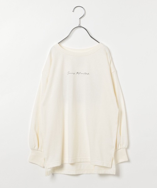 GLOBAL WORK(グローバルワーク)の「ヘビロッTEEロゴチュニック/269081(Tシャツ/カットソー・キッズ・ホワイト/ホワイト系その他2/ダークグレー/ベージュ・110cm/100cm/120cm/130cm/140cm/150cm/160cm)」の5枚目の写真