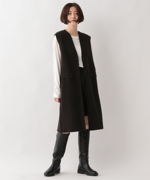 D72. BABJADES◇2017年/カシミヤ100%/牛革フリンジ◇ストール