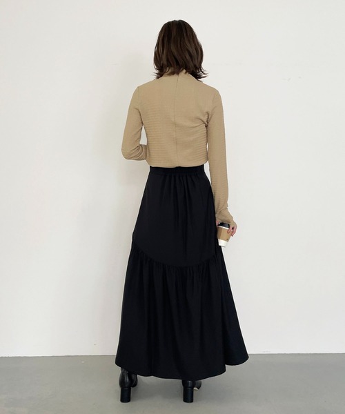 CLEIO（クレイオ）の「【CLEIO】クリンクルハイネックカットソー/CRINKLE HIGH NECK CUT AND SEW/980-18608（Tシャツ/カットソー・レディース・ベージュ/アイボリー・FREE）」の11枚目の写真