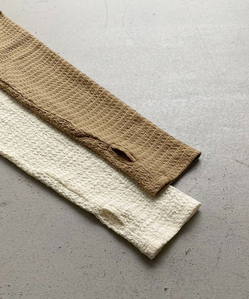 CLEIO（クレイオ）の「【CLEIO】クリンクルハイネックカットソー/CRINKLE HIGH NECK CUT AND SEW/980-18608（Tシャツ/カットソー・レディース・ベージュ/アイボリー・FREE）」の14枚目の写真