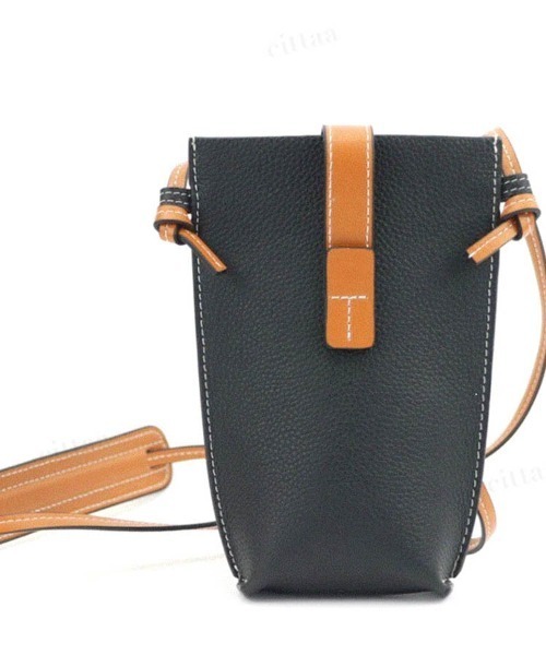 Dalfwin(ダールフィン)の「配色レザーミニスマホショルダーバッグ(ショルダーバッグ・レディース・ブラック/ベージュ/ブラウン/ブルー・ONE SIZE)」の9枚目の写真