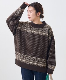 FREAK'S STORE | 【WEB限定】MACOBER×FREAK'S STORE/マコバー　ノルディック柄ニットプルオーバー(ニット/セーター)