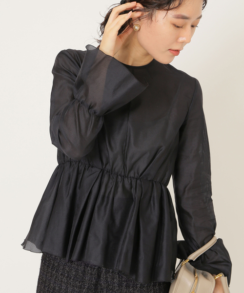 極美品　イエナ　＆NAVY etique ペプラムジャケット　38 ＆NAVY etique ペプラムジャケット（ノーカラージャケット