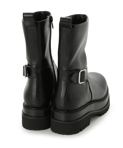 SNIDEL(スナイデル)の「エンジニアショートブーツ(ブーツ・レディース・ブラック/ブラウン・SMALL/MEDIUM/LARGE)」の12枚目の写真