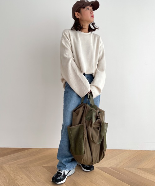 CANAL JEAN(キャナルジーン)の「El mar(エルマール) ミリタリートートバッグ(トートバッグ・レディース・カーキ・ONE SIZE)」の4枚目の写真