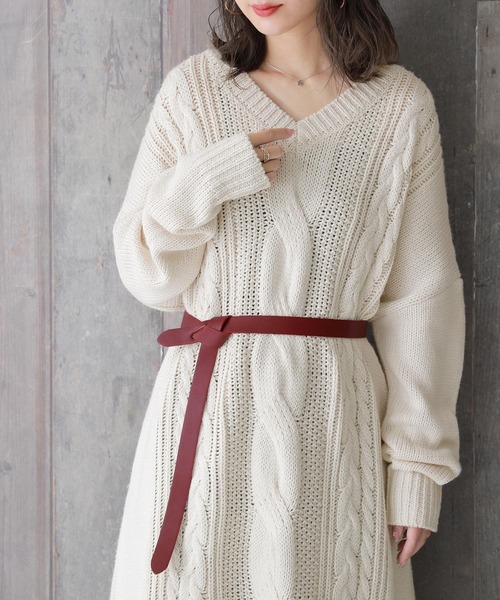 osharewalker（オシャレウォーカー）の「【廃盤】『バックルレスデザインベルト』（ベルト・レディース・ダークブラウン/レッド/ブラック・FREE）」の10枚目の写真