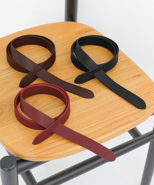 osharewalker（オシャレウォーカー）の「【廃盤】『バックルレスデザインベルト』（ベルト・レディース・ダークブラウン/レッド/ブラック・FREE）」の11枚目の写真