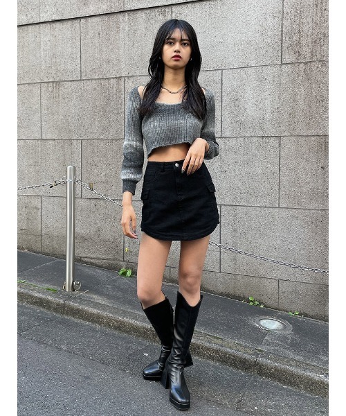 ENVYM(アンビー)の「クロップドグラデーションPO(Tシャツ/カットソー・レディース・ブラック/ベージュ・FREE)」の19枚目の写真