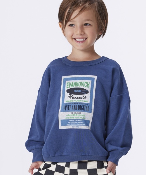 Life Support Products（ライフサポートプロダクツ）の「裏毛プリントクルーネックスウェット（80～150cm）（スウェット・キッズ・オフホワイト/ブラック/ネイビー/チャコール/ライトブルー/オレンジ/イエロー/グリーン/アイボリー/杢グレー・120/110/100/140/130/150/95/80/90）」の8枚目の写真