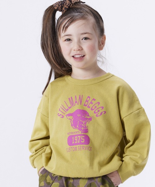 Life Support Products（ライフサポートプロダクツ）の「裏毛プリントクルーネックスウェット（80～150cm）（スウェット・キッズ・オフホワイト/ブラック/ネイビー/チャコール/ライトブルー/オレンジ/イエロー/グリーン/アイボリー/杢グレー・120/110/100/140/130/150/95/80/90）」の9枚目の写真