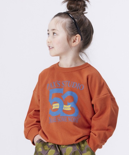 Life Support Products（ライフサポートプロダクツ）の「裏毛プリントクルーネックスウェット（80～150cm）（スウェット・キッズ・オフホワイト/ブラック/ネイビー/チャコール/ライトブルー/オレンジ/イエロー/グリーン/アイボリー/杢グレー・120/110/100/140/130/150/95/80/90）」の10枚目の写真