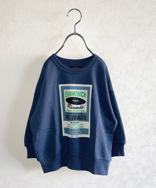 Life Support Products（ライフサポートプロダクツ）の「裏毛プリントクルーネックスウェット（80～150cm）（スウェット・キッズ・オフホワイト/ブラック/ネイビー/チャコール/ライトブルー/オレンジ/イエロー/グリーン/アイボリー/杢グレー・120/110/100/140/130/150/95/80/90）」の16枚目の写真