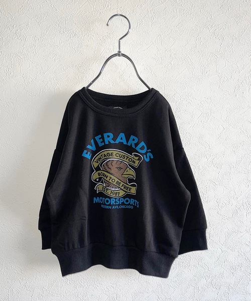 Life Support Products（ライフサポートプロダクツ）の「裏毛プリントクルーネックスウェット（80～150cm）（スウェット・キッズ・オフホワイト/ブラック/ネイビー/チャコール/ライトブルー/オレンジ/イエロー/グリーン/アイボリー/杢グレー・120/110/100/140/130/150/95/80/90）」の18枚目の写真