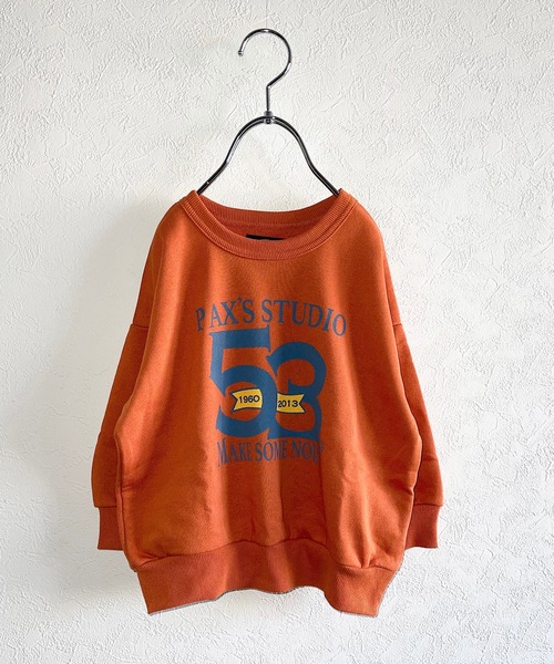 Life Support Products（ライフサポートプロダクツ）の「裏毛プリントクルーネックスウェット（80～150cm）（スウェット・キッズ・オフホワイト/ブラック/ネイビー/チャコール/ライトブルー/オレンジ/イエロー/グリーン/アイボリー/杢グレー・120/110/100/140/130/150/95/80/90）」の19枚目の写真