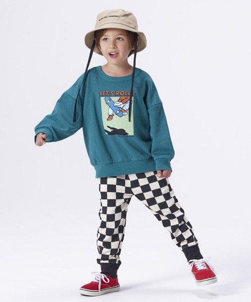 Life Support Products（ライフサポートプロダクツ）の「裏毛プリントクルーネックスウェット（80～150cm）（スウェット・キッズ・オフホワイト/ブラック/ネイビー/チャコール/ライトブルー/オレンジ/イエロー/グリーン/アイボリー/杢グレー・120/110/100/140/130/150/95/80/90）」の20枚目の写真