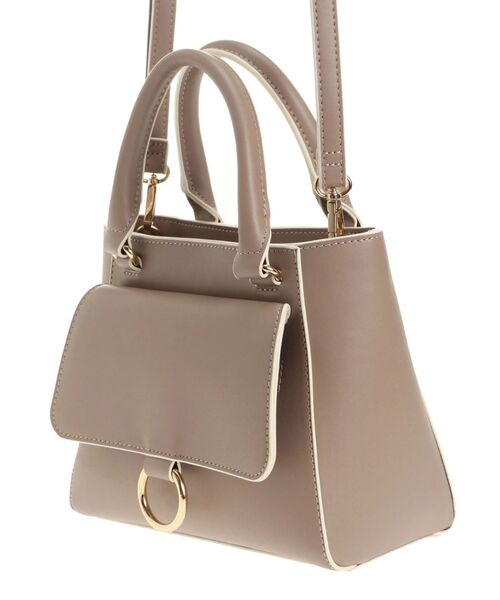 MERCURYDUO(マーキュリーデュオ)の「フラップデザインミニバッグ(ハンドバッグ・レディース・ベージュ/ブラウン/アイボリー・FREE)」の5枚目の写真